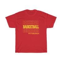 Basketball Pittsburgh in Modern Stacked Lettering
