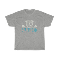 Staffy Dad with Staffordshire Bull Terrier Dog T-Shirt