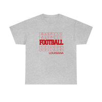 Football Louisiana in Modern Stacked Lettering