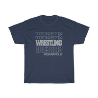 Wrestling Indianapolis in Modern Stacked Lettering