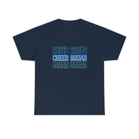 Cheer Squad in Ombre Blue Modern Stacked Lettering