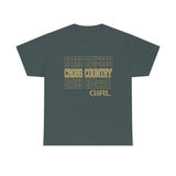 Cross Country Girl in Modern Stacked Lettering T-Shirt