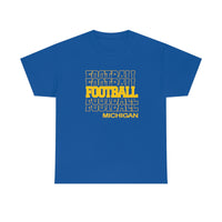 Football Michigan in Modern Stacked Lettering