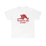 Wrestling Grandpa with College Wrestling Graphic T-Shirt