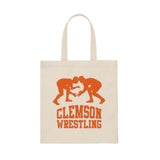 Clemson Wrestling Canvas Tote Bag