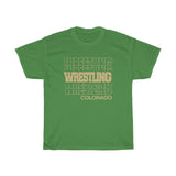 Wrestling Colorado in Modern Stacked Lettering