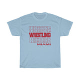 Wrestling Miami in Modern Stacked Lettering