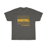 Basketball Pittsburgh in Modern Stacked Lettering