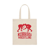 Nebraska Wrestling Canvas Tote Bag