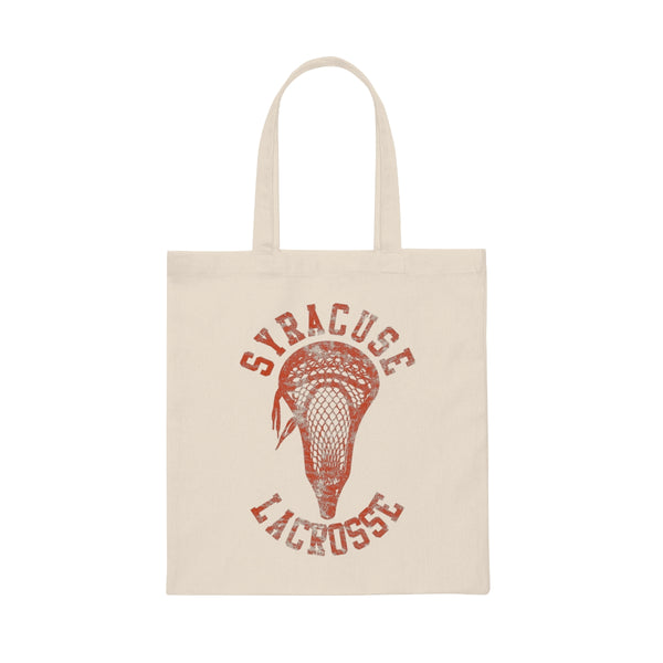 Syracuse Lacrosse Vintage Lacrosse Stick Canvas Tote Bag