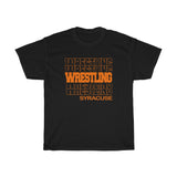 Wrestling Syracuse in Modern Stacked Lettering