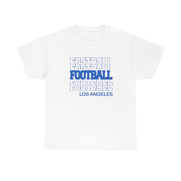 Football Los Angeles in Modern Stacked Lettering