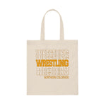 Northern Colorado Wrestling in Modern Stacked Lettering Canvas Tote Bag