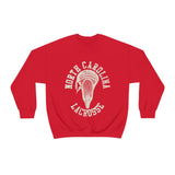 North Carolina Lacrosse Sweatshirt Vintage Lacrosse Head Design