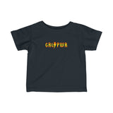 Girl Power GRL PWR Retro Rock Font Baby Infant Toddler Tee Shirt for Boys or Girls