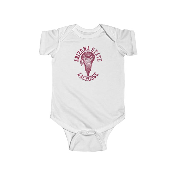 Arizona State Lacrosse Vintage Lacrosse Head Baby Onesie Infant Bodysuit