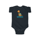 Orange Babysaurus Dinosaur Baby Onesie Infant Bodysuit for Boys or Girls