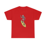 Vintage Skeleton Surfer Graphic T-Shirt
