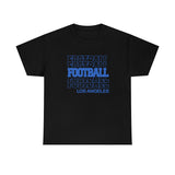 Football Los Angeles in Modern Stacked Lettering