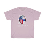 100% Quarter Rican Funny Ripped with Flags T-Shirt