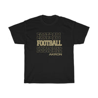 Football Akron in Modern Stacked Lettering
