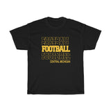 Football Central Michigan in Modern Stacked Lettering