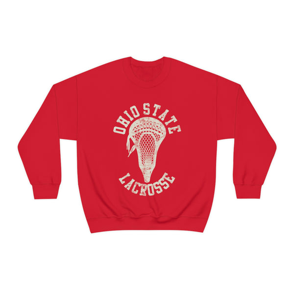 Ohio State Lacrosse With Vintage Lacrosse Head Sweatshirt