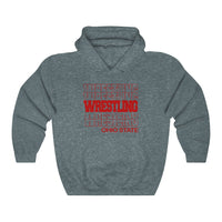 Wrestling Ohio State Hoodie in Modern Stacked Lettering