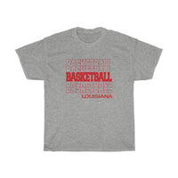 Basketball Louisiana in Modern Stacked Lettering