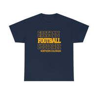 Football Northern Colorado in Modern Stacked Lettering