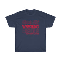 Wrestling Northern Illinois in Modern Stacked Lettering