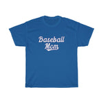 Classic Baseball Mom in Swooping Text T-Shirt