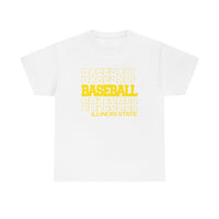 Baseball Illinois State in Modern Stacked Lettering T-Shirt