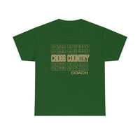 Cross Country Coach in Modern Stacked Lettering T-Shirt